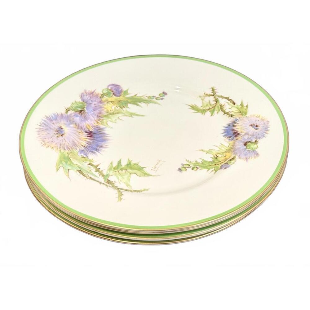 Set of 4 Vintage Royal Doulton Glamis Thistle Salad Plates P. Curnock England